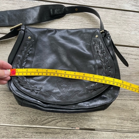 Cole Haan Black Leather Saddle Bag - Picture 10 of 11